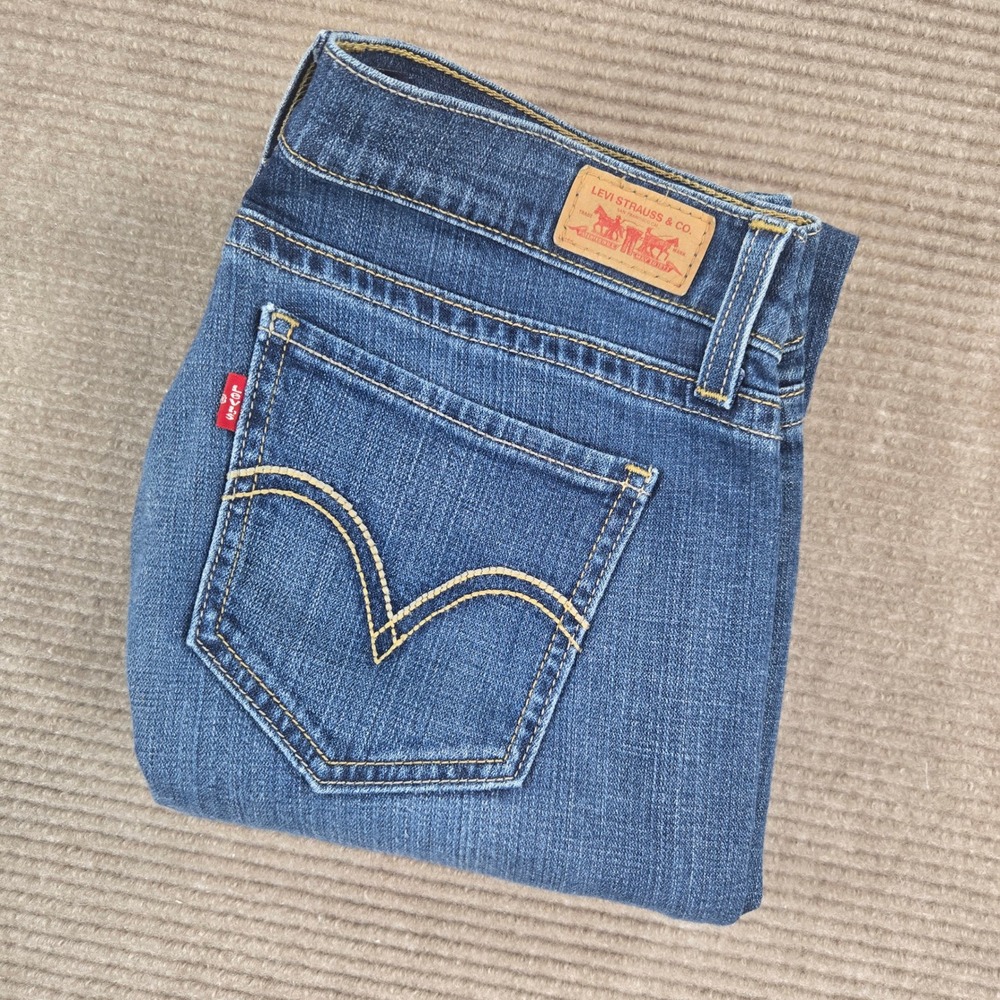 Levi's Womens 7M Blue‎ 528 Curvy Cut Straight Leg Jeans